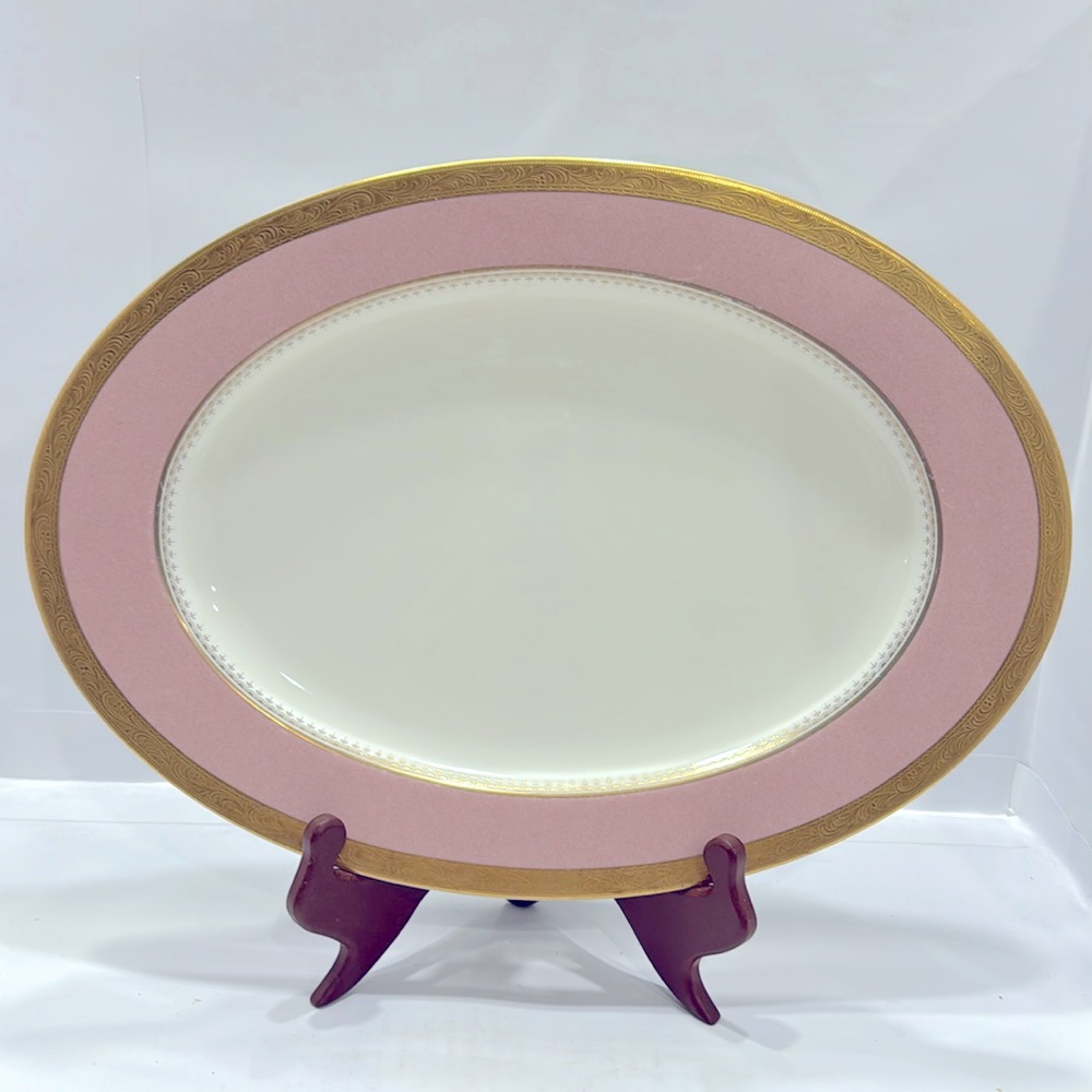 Mikasa Palatial Pink Gold Trim 15” Plate PlatterCrafted in Japan. A2413.